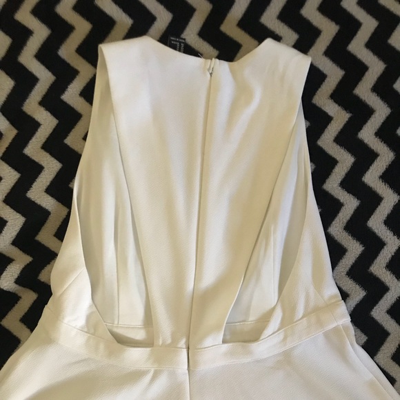 Ivory/Creme Razor Back Short Dress - Picture 3 of 4